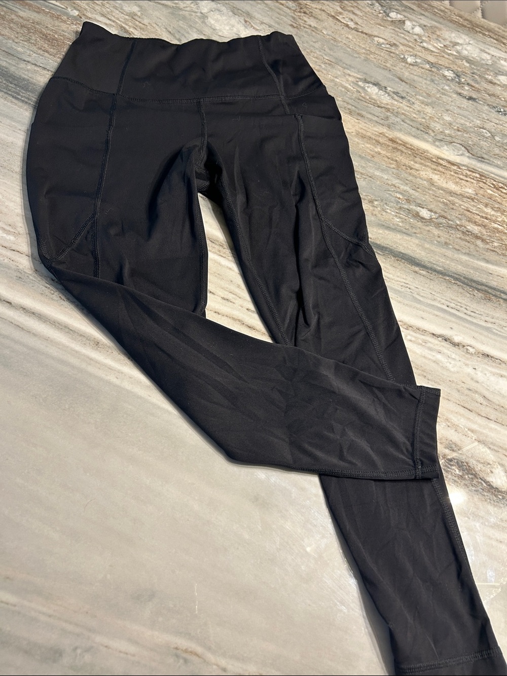 Black High-Waist Active Leggings Members Mark Sz M NWOT with pockets